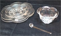 5 Piece Set Plates Bowl and Salt Spoon