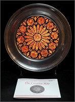 Lighted "Creation Rose" Plate with Stand