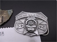 Harley Davidson and American Lawman Belt Buckles