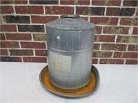 5 Gallon Galvanized Poultry Waterer