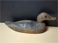 Early 20th Century Hand Painted Wood Carved Duck