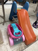 Kids Slide & Toy Cart