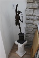 bronze statue & pedestal