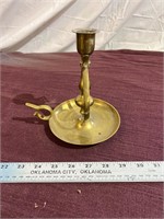 Vintage solid brass candle holder