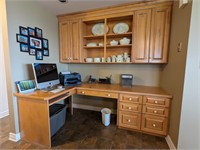 MAPLE DESK & CABINETS