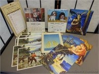 Vintage Paper Puppet Cards, Calendars, & Lithos