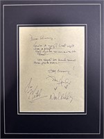 Jimi hendrix Experience Autographed Handwritten Le