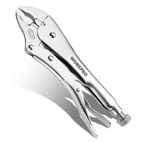 WORKPRO Locking Pliers, 10-inch Curved Jaw Vice