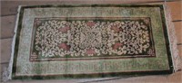 Approx. 2'x4' silky Chinese rug
