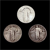 [3] Standing Liberty Quarters (1917, 1927-S,
