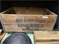 Old town lager Denmark brewing wooden crate