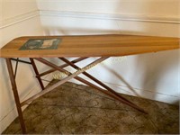 Antique J R Clark Co Rid-jid wooden ironing board