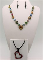 Two Necklaces & Earring Set