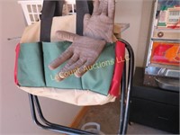 gardening stool laundry basket gloves