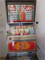 nickel slot machine bar sevens on base