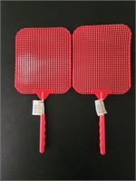 (2) Red Large Extendable Fly Swatters *NEW*