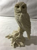 Made in Italy Alabaster Snowy Owl Statue