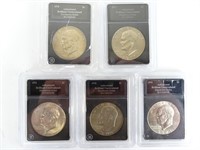 5 Uncirculated Ike Dollars