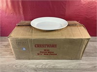 Case of 10 1/2" Classic White Oval Platters