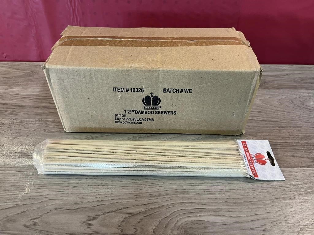 Case of 12" Bamboo Skewers