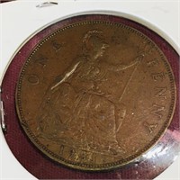1931 Great Britain One Cent Coin