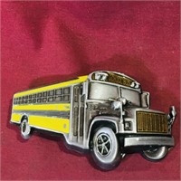 Enamelled School Bus Belt Buckle