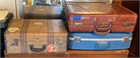 Vintage hard suitcases, luggage set