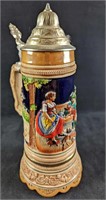 Vintage Ceramic Stein With Lid Music Box