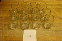 Set of twelve juice glassses