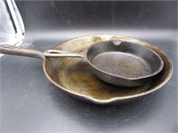 Two Cast Iron Fry Pans