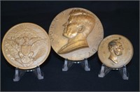 (3) OVERSIZED MEDALLION COIN REPLICAS - ONE