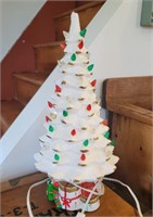White ceramic Christmas tree - chipped on the top