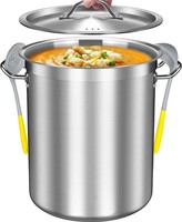 Large Stock Pot with Lid - 40 Quart Stainless