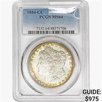 1884-CC Morgan Silver Dollar PCGS MS64