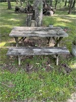 Rustic Pic-nic Table & 2 Benches (Treated Lumber)