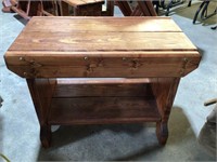 Amish Made Oak Wood Side Parlor End Table