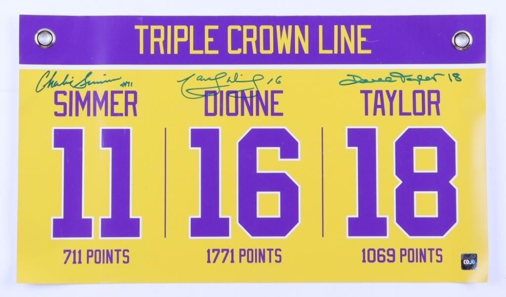 Charlie Simmer, Marcel Dionne & Dave Taylor Signed