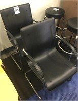 Set of (2) Black Office Chairs
