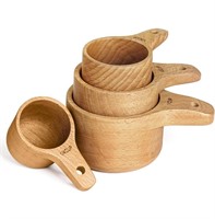 Wood Measuring Cups Set of 4 Handcrafted