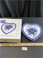 Heart Shaped Porcelain Bowl w/ Box