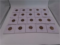 (20) 40s/50s Pennies Cents Coins sleeved