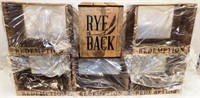 (6) Redemption Rye Whiskey Wooden Display Crates