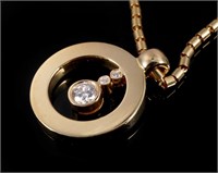 ROBERTO COIN 18k Diamond Baby O Necklace