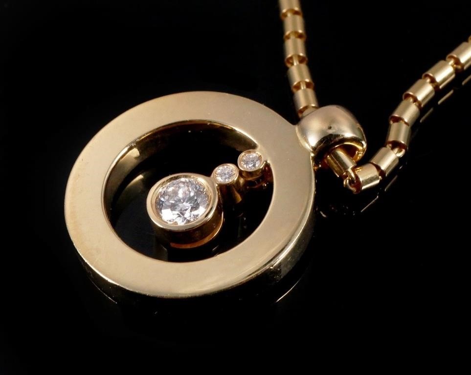 ROBERTO COIN 18k Diamond Baby O Necklace
