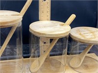 Cuisinart Condiment Jars With Wooden Spoons