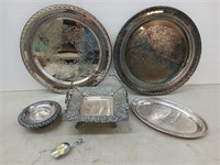 Asst silver plate items