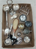 Asst Sterling and silver plate items