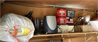Contents of top shelf in garage