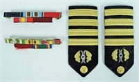 GOLD 4 BARS CAPTAIN EPAULETS NAVAL