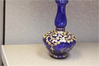 Beautiful Apply Cobalt Blue Glass Vase